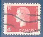 Canada N331 Elizabeth II 4c rouge oblitr