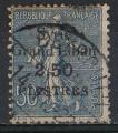 Liban 1924; Y&T n 9; surcharge 2.50p sur 50c, semeuse ligne, bleu 