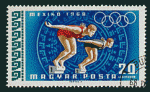 Hongrie 1968 - YT PA301 - oblitr - JO Mexico natation