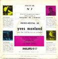 EP 45 RPM (7")  Yves Montand  "  Les grands boulevards  "