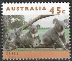 AUSTRALIE - 1994 - Yt n 1365 - Ob - Koalas ; famille