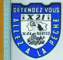 X21 X 21 AUTOCOLLANT amorce PECHE sirne Nantes bleu