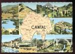 CPM 15 Le Dpartement du Cantal Multi vues + Carte