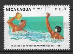 NICARAGUA - 1983 - Yt n 1272 - Ob - Jeux panamricains ; water-polo