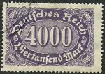 Alemania 1922.- Cifras y Trabajo. Y&T 190. Scott 207. Michel 255.