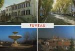 FUVEAU (13) -  ancienne Mairie, Cours Leydet, Fontaine place Gal De Gaulle & vue