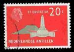 Antilles Neerlandaise Yvert N267 Oblitr 1958-59 amiral de RUYTER ST EUSTATIUS