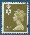Grande-Bretagne N1719b Elizabeth II 19p olive - Irlande du Nord oblitr