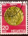 Suisse 1962 YT 695 Obl Pro Patria Monnaie Ducat de Schwyz