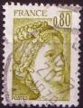 1971 - Sabine de Gandon 0.80f  olive - oblitr - anne 1978