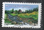 France 2013; Y&T n aa837; lettre verte 20g, Croix Rouge, Mont Gerbier de Jonc