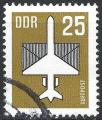 Allemagne - RDA - 1987 - Yt PA n 16 - Ob - 25p olive et noir