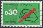 FRANCE N 1719 o Y&T 1972 Code postal