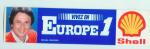 Michel DRUCKER  /  VIVEZ EN EUROPE 1 / SHELL autocollant rare et ancien 