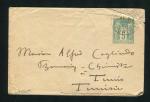 Rare enveloppe de Paris pour Tunis ( Tunisie 1893 )