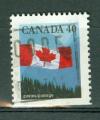 Canada 1990 Y&T 1168a oblitr Drapeau Non dentel en bas