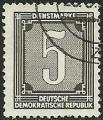 Alemania (RDA) 1957.- Cifras. Y&T S34. Scott O28. Michel D1BXI.