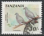 Timbre oblitr n 676(Yvert) Tanzanie 1991 - Oiseau, pigeons