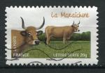 Timbre FRANCE Adhsif 2014 Obl  N 956  Y&T   Vache