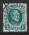Belgique - 1921/27 - Yt n 208 - Ob - Albert 1er 2F bleu vert