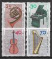 Allemagne - 1973 - Yt n 631/34 - N** - Instruments de musique