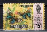 Malaysia - Trengganu / 1971 / Papillons / YT n 108, oblitr