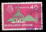 Antilles Neerlandaise Yvert N270 Oblitr 1958-59  Ile de ST MAARTEN