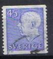 Timbre SUEDE 1967 - YT 567 -  ROI Gustave VI Adolphe