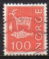 NORVGE N 591 o Y&T 1972-1973 renne, poisson, pige
