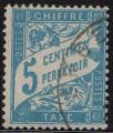 28 - Chiffre-taxe type banderole 5c bleu - oblitr -  anne 1894