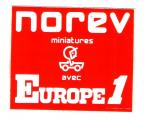 AUTOCOLLANT . NOREV . MINIATURES . EUROPE 1 . 