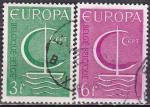BELGIQUE N 1389/1390 de 1966 oblitrs "europa"