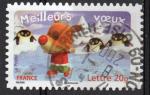 France 2006; Y&T n 3989 (aa 100); lettre 20g,  Voeux, renne patineur