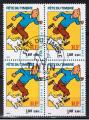 France / 2000 / Tintin  / YT n°3303, bloc de 4 / Oblitérés
