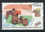 Timbre de CUBA 1990  Obl  N 3081  Y&T  Hippisme