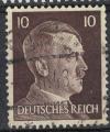 Allemagne 1942 Oblitr Deutsches Reich Adolf Hitler 10 Pfennig sienne fonc SU