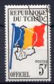 Timbre Rpublique du TCHAD  Service 1966-71  Obl N 03  Y&T  Drapeau