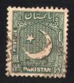 Pakistan 1949 Oblitr Used Stamp Croissant et toile vert