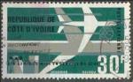Cte d'Ivoire 1966 - Air Afrique: mise en service du DC8 F, obl/used - YT A 36 