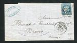 Rare lettre de Poitiers pour Brive ( 1871 ) avec un n° 45C