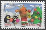 FRANCE - 2006 - Yt n 3988 / A99 - Ob - Meilleurs vux ; renne et manchots dcor