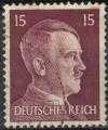 Allemagne 1941 Oblitr Deutsches Reich Adolf Hitler 15 Pfennig carmine brun SU