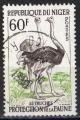 Niger 1959; Y&T n 106; 60F, oiseaux, autruches