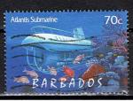 Barbades / 1998 / Sous-marin " Atlantis " / YT n° 996, oblitéré