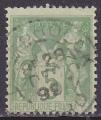 Timbre oblitr n 106(Yvert) France 1898 - Sage (Type II)