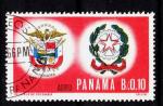 AM26 - P.arienne - 1966  - Yvert n 401 - Armoiries Panama et Iralie