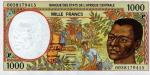 Etats d'Afrique Centrale Tchad 2000 billet 1000 francs pick 602g neuf UNC
