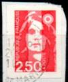 France Oblitr Yvert N2720 Adhsif N3 Bicentenaire Briat 2,50 Rouge ND 1991