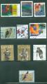 Canada 1996 lot de 10 timbres oblitrs