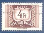 Hongrie Taxe N234 4fo brun-rouge oblitr